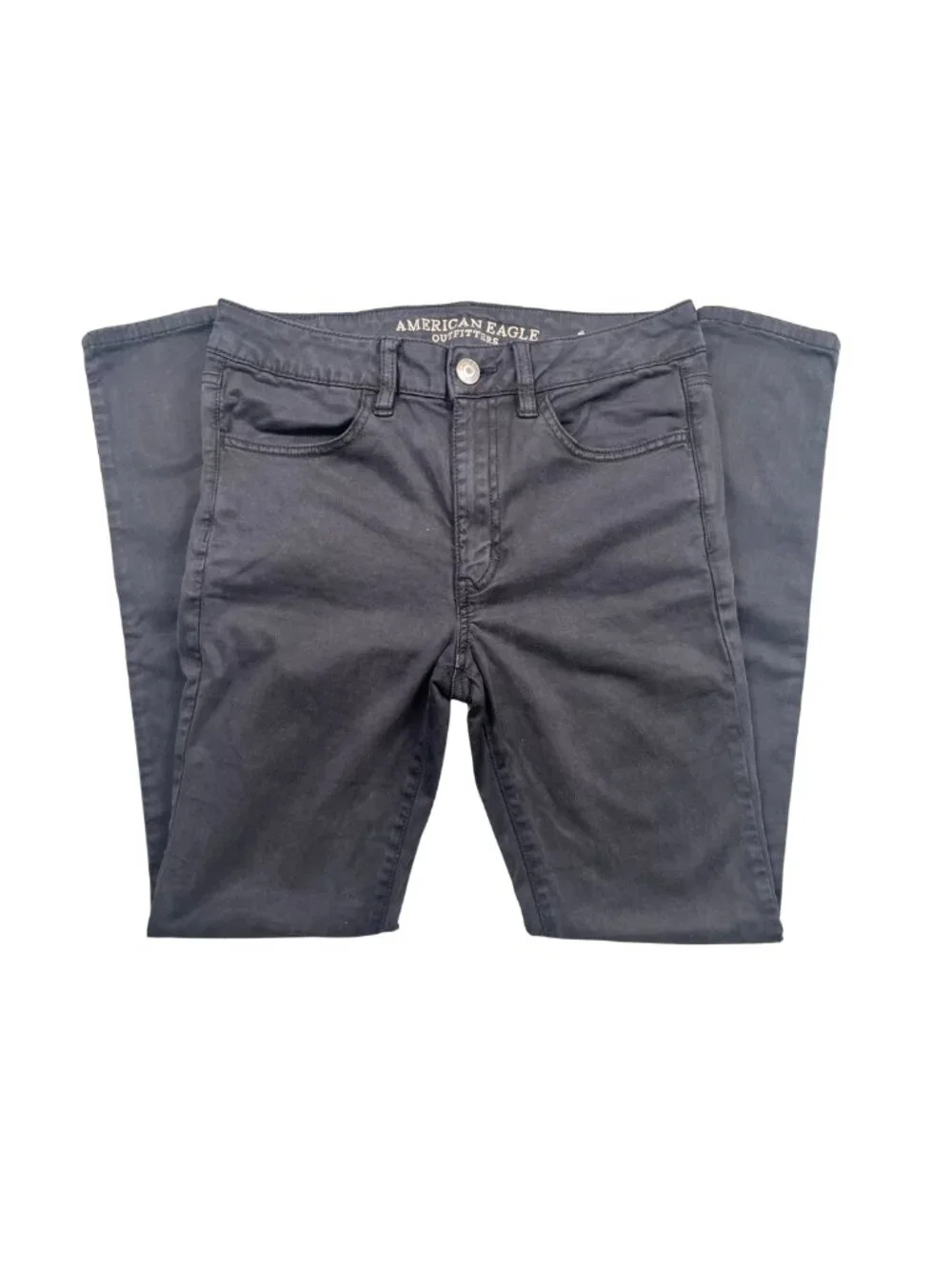 American Eagle Super Super Stretch X Hi-Rise Jegging Black Gray Size 6 Regular